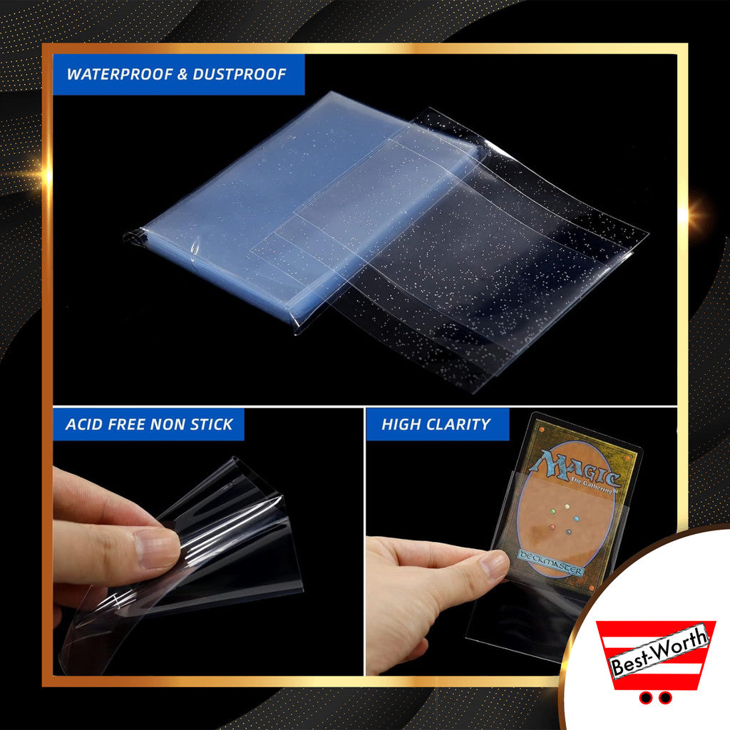 Best-Worth 50 Micron Penny Sleeves (64x89mm) Perfect Fit | 100 Pcs Best-Worth 50 Micron Penny Sleeves (64x89mm) Perfect Fit | 100 Pcs