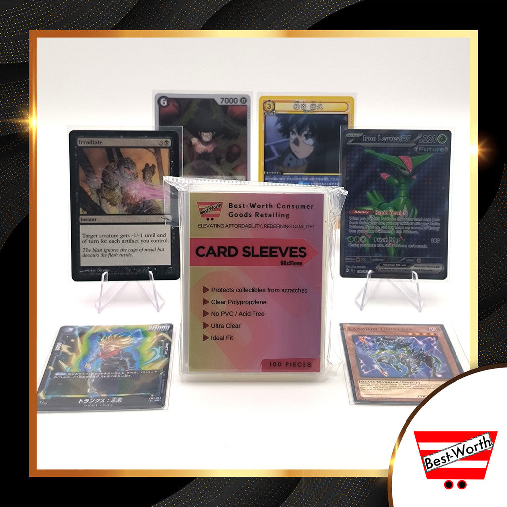 Best-Worth 100 Micron Ultra Clear Card Sleeves (66x91mm) 100 Pcs Best-Worth 100 Micron Ultra Clear Card Sleeves (66x91mm) 100 Pcs