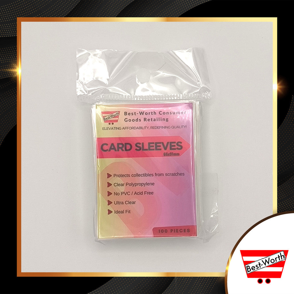 Best-Worth 100 Micron Ultra Clear Card Sleeves (66x91mm) 100 Pcs Best-Worth 100 Micron Ultra Clear Card Sleeves (66x91mm) 100 Pcs