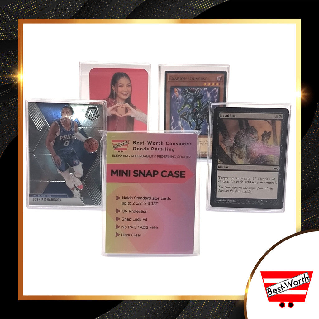 Best-Worth Mini Snap Card Holder – Fits Standard Cards up to 55pt